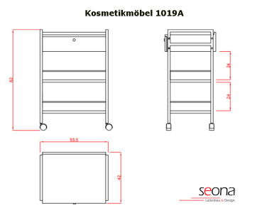 easy kosmetikarbeitswagen