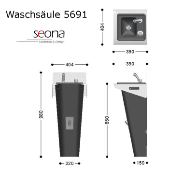 Waschsäule 5691 Wandversion