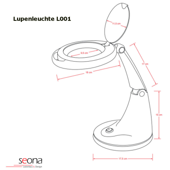 tragbare lupenleuchte scale