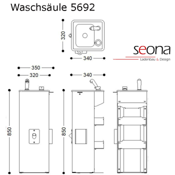 Waschsäule 5692 freistehend