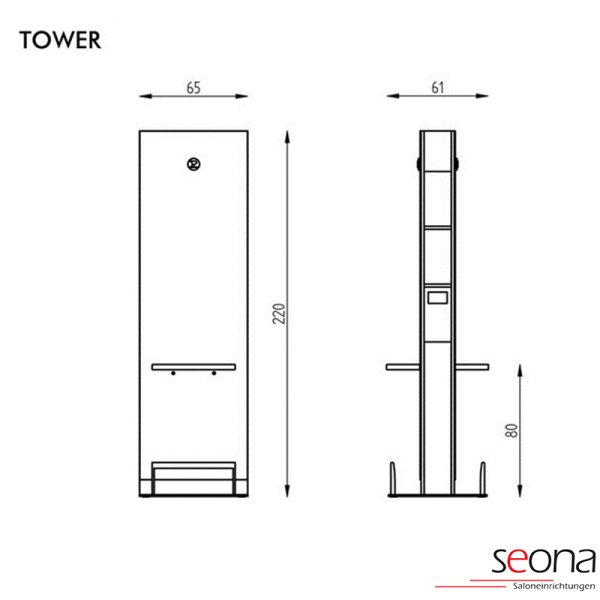 2er-Frisierplatz TOWER ISLAND